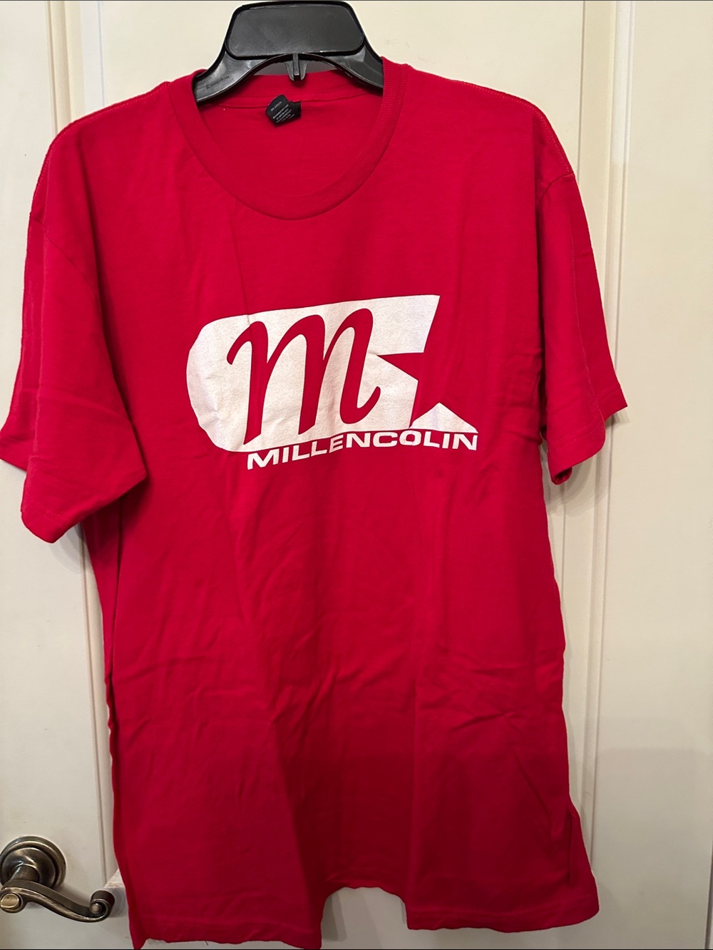 Tultex Red Tee with White Millencolin Logo